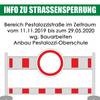 Straßensperrung Bereich Pestalozzistraße