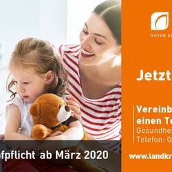Impfpflicht gegen Masern seit dem 01.03.2020 ©LRA Zwickau